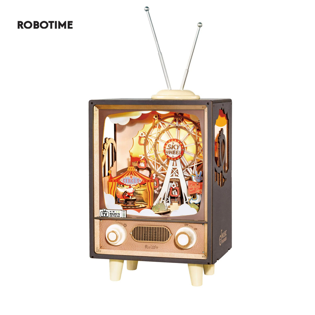 Carnival Music Boxes With Lights For Kids Adults Home Decoration Luxurious Design 3D Wooden Puzzle Toys