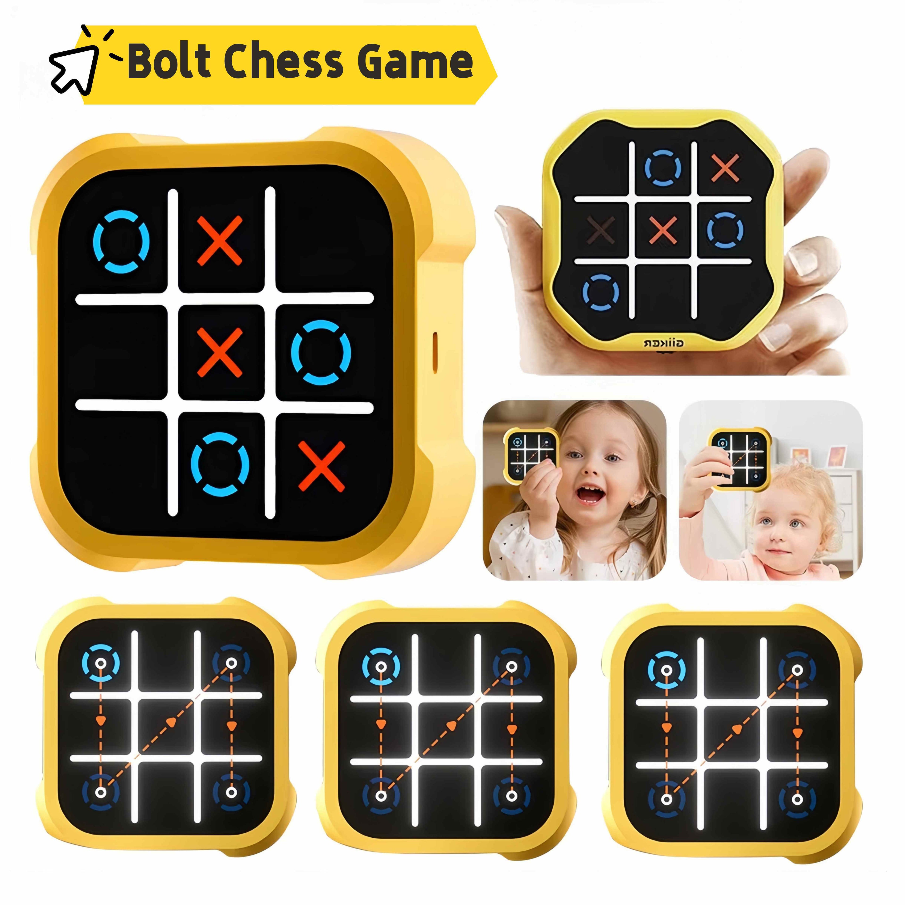 Educational Tictactoe Three-character Chess Rice Chess Children's Toys Montessori Puzzle Table Game Chess Chess Set Portable For Adults Kids