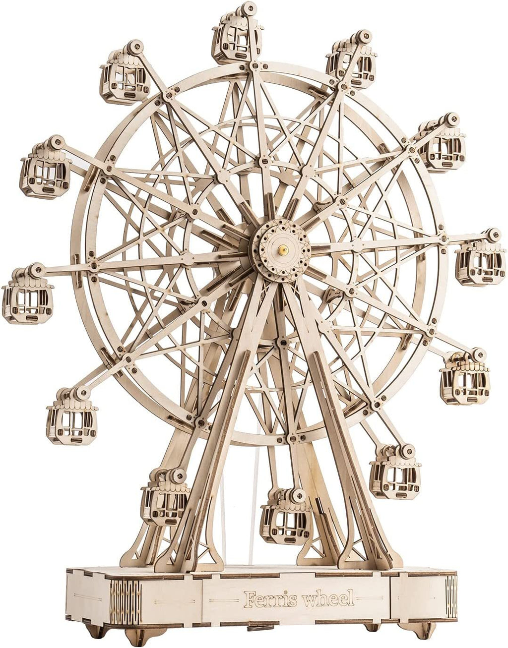 Wooden Rotatable Ferris Wheel Model With Playing Music Toys