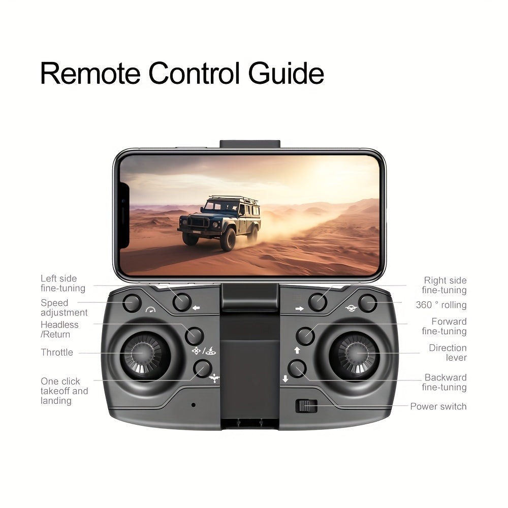 ESULOMP Brushless Drohne mit HD-Dual-Kamera – Quadrocopter mit Optischer Positionsbestimmung F196 RC Flugzeug