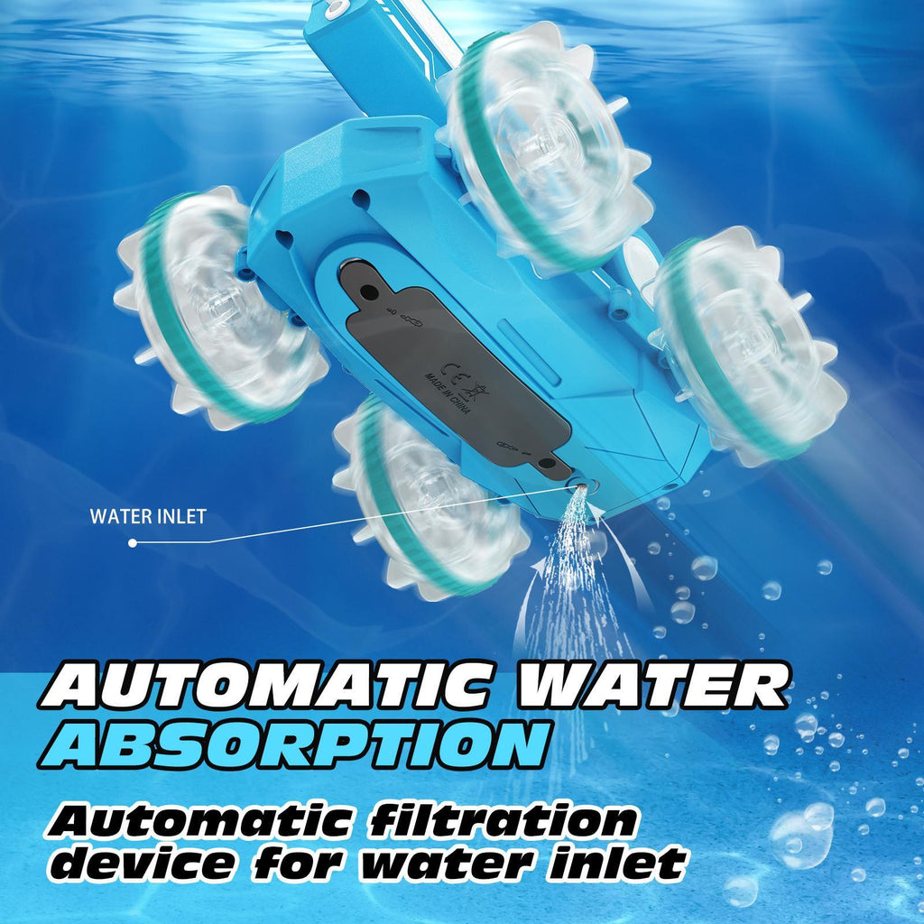 Children's All-terrain Amphibious Tank Remote Control Toy Car With Automatic Water Spray And Lighting Effects. Only Available For Self-pickup